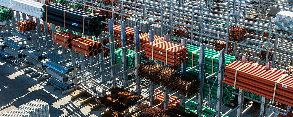 Unterschiedliche Lagertypen im freien